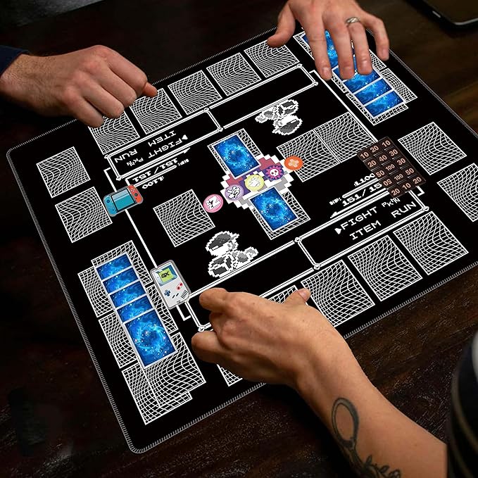 Premium PTCG playmat Set - 24x24 for Pokemon mat with 22 Damage counters and Storage Bag - Ideal for PTCG Board Game and TCG Play(Style4)