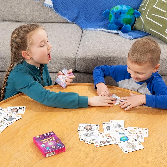 Celestial Buddies Buddies Battle Card Game | Space-Themed War - Fun Educational Games for 2 Players, Kids Ages 3+ | STEM Learning, Planets, & Space Exploration