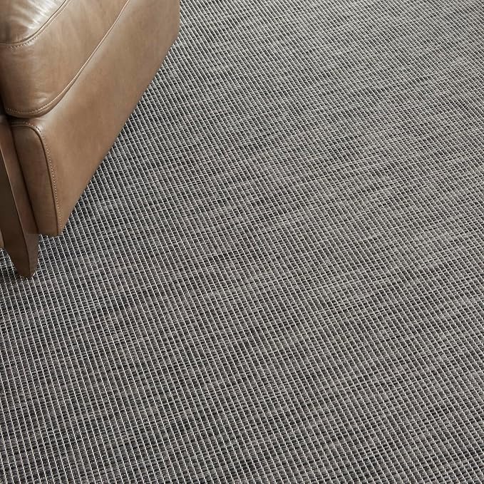 Nourison Positano Indoor-Outdoor Charcoal 6' x 9' Area Rug, Easy Cleaning, Non Shedding, Bed Room, Living Room, Dining Room, Backyard, Deck, Patio (6x9)