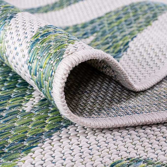 Keen Home Design Terrace Outdoor Runner Rug - 2x10 Washable Indoor/Outdoor Rug for Patio, Kitchen, Balcony, Beach, Garden, Deck and Porch, Size: 2'2"x9'11"