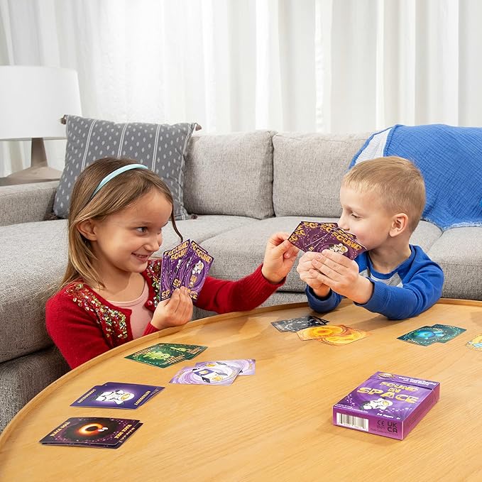Celestial Buddies Card Game 4 Pack - Galactic Go Fish, Match Made In Heaven, Found in Space, and Buddies Battle | Space-Themed Fun Educational Fun for Kids | STEM Learning, Planets & Space Exploration