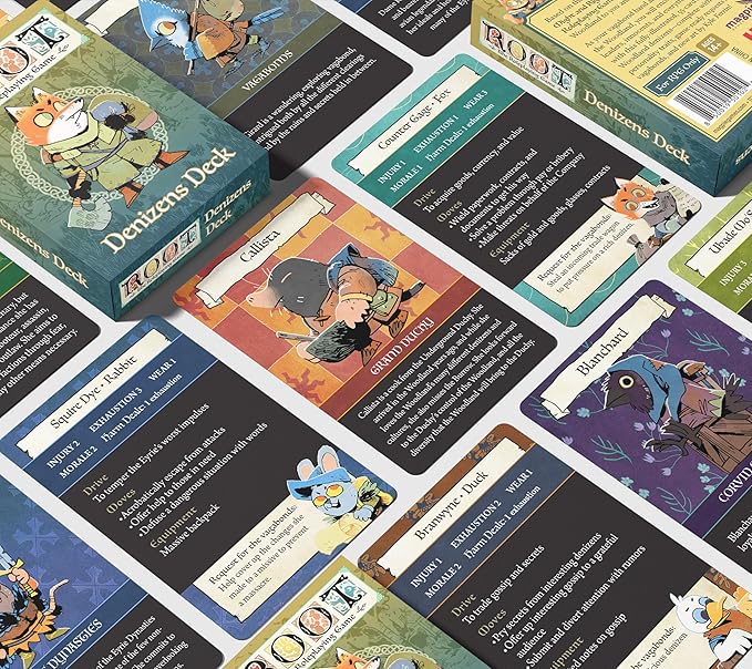 Magpie Games Root The Roleplaying Game: Denizens Deck Expansion – 55 Fully Illustrated NPC Cards