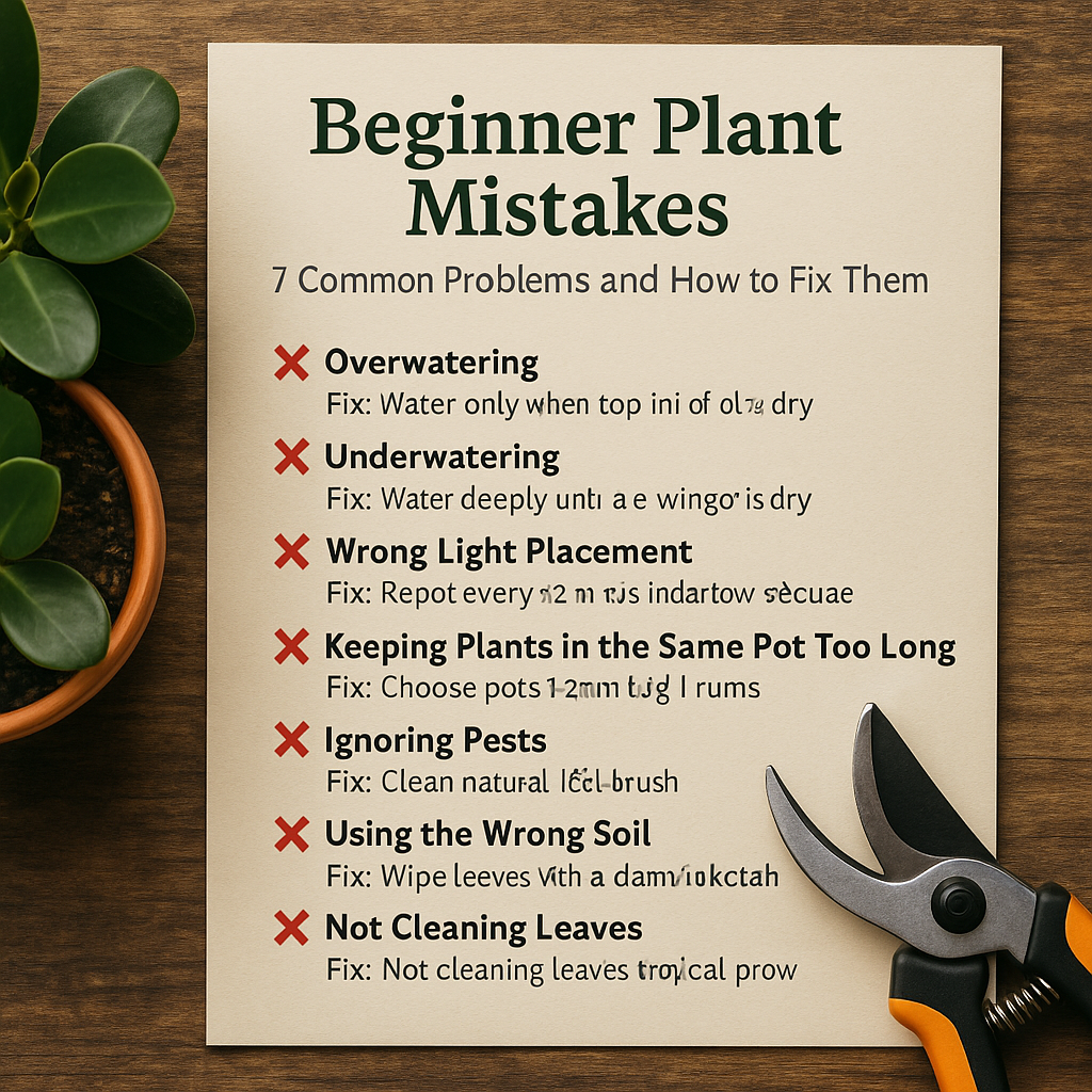“Beginner Plant Mistakes: 7 Common Problems and How to Fix Them”