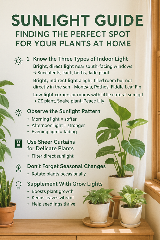 “Sunlight Guide: Finding the Perfect Spot for Your Plants at Home”