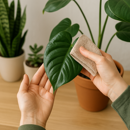 “Leaf Cleaning 101: The Secret to Shiny, Healthy Indoor Plants”