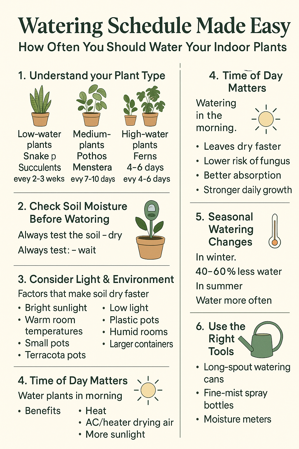 “Watering Schedule Made Easy: How Often You Should Water Your Indoor Plants”