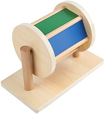 Adena Montessori Full-Size Spinning Drum Montessori Toys for Infant 6 - 12 Months 1 Year Old Babies Toddlers (Typical)