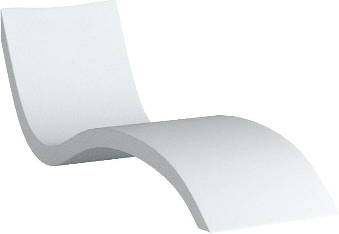 Ledge Lounger - Signature Chaise - Inside Pool & Sun Shelf Lounge Chair - Designed for Shallow Shelves Up to 9” - Compatible with All Pool Types - Poolside & Sun Deck Tanning - Set of 2 - White