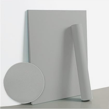 Dimoon 236''x15.7'' Grey Skin Peel and Stick Wallpaper Contact Paper Modern Self Adhesive Wall Paper Removable Renter Friendly Textured Solid Shelf Cabinet Vinyl Roll (236''x15.7'',Dark Grey Skin)