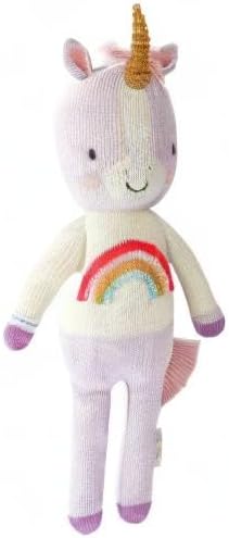cuddle + kind Zoe The Unicorn Regular 20" Hand-Knit Doll – 1 Doll = 10 Meals, Fair Trade, Heirloom Quality, Handcrafted in Peru, 100% Cotton Yarn