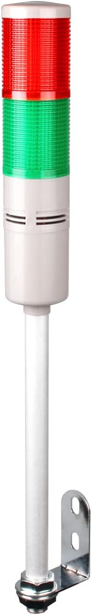 12V LED Tower Stack Lights, Industrial Warning Signal Lights Tower Lamps, Facility Safety Signal Indicator, LED Andon Light (DC 12V/2 Layers/with Sound)