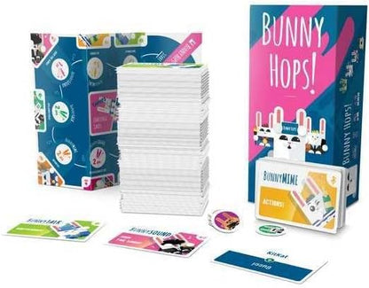 Bunny Hops! – Funny board game for family and friends, 4-16 players, guessing and mimes for adults and children, ages 10+, English edition