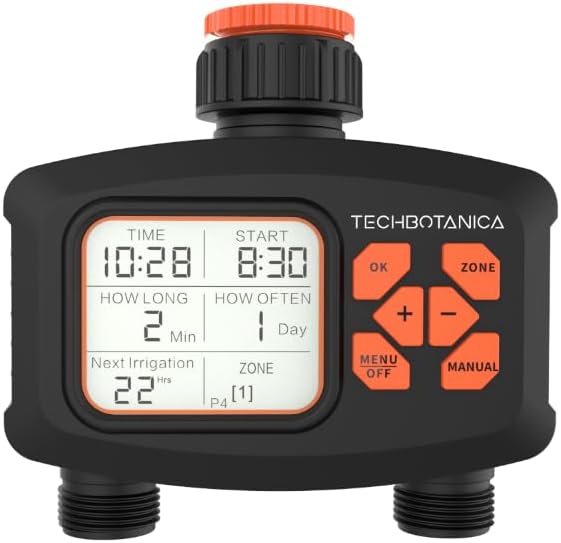 Automatic Water Timer for Garden Hose – Dual Outlet Manual & Automatic Watering System