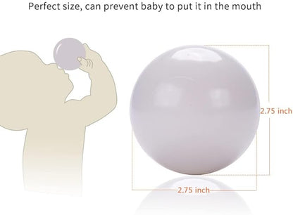 PlayMaty Ball Pit Balls - 2.75inches Plastic Phthalate & BPA Free Balls Crush Proof Stress Balls Swim Pit Fun Toy with Storage Bag for Baby Playhouse Birthday Party DecorationPack of 50