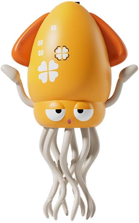 Electric Dancing Octopus Baby Toy, Automatic Evasion Octopus Toy with Led Light and Music, Interactive Entertainment for Baby Sensory Development Birthday Gifts(Yellow)