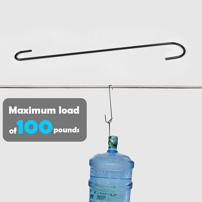 Vindar 4 Pack 16.5 Inches Bird Feeder Hook Extra Large S Hooks Heavy Duty Hooks Hangers for Tree Branch, Bird Feeder, Hummingbirds Feeders, Bird House, Office, Wind Chimes, Lanterns, Gardening Tools