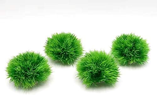 BEGONDIS 4Pcs Aquarium Decorations Fish Tank Artificial Green Water Plants Made of Soft Plastic