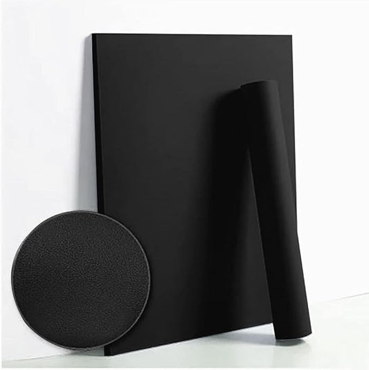 Dimoon 394''x17.7'' Black Peel and Stick Wallpaper Contact Paper Modern Self Adhesive Wall Paper Removable Renter Friendly Textured Solid Color Shelf Cabinet Vinyl Roll (394''x17.7'',Black)