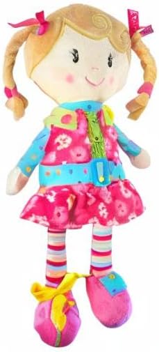 Snuggle Stuffs Sugar Snap Plush Learn to Dress Doll for Toddlers - 15" - for 2 Year Old Girl - Montessori