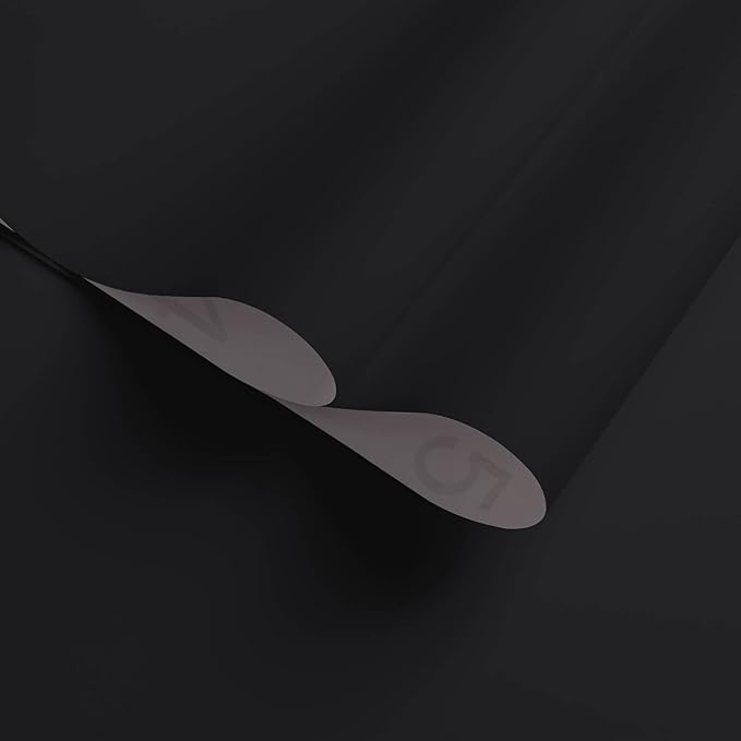 Dimoon 118''x23.6'' Black Skin Peel and Stick Wallpaper Contact Paper Modern Self Adhesive Wall Paper Removable Renter Friendly Textured Solid Color Cabinet Vinyl Roll (118''x23.6'',Black Skin)