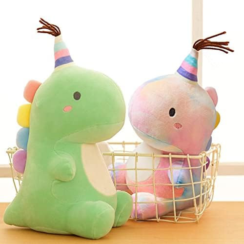 Stuffed Animal Plush Toys, Cute Dinosaur Toy, Soft Dino Plushies for Kids Plush Doll Gifts for Boys Girls (Colorful, 19.7 Inch)