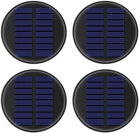 4 Packs 8 Color Solar Lights Replacement Top(Top Size 3.74 inch,Bottom Size 2.83 inch),Garden Gift Garden Decor,Replacement Solar Light Parts,Solar Lanterns Outdoor Hanging Waterproof Decoration
