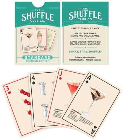 Cocktail Playing Cards – Vintage Mixology Deck with Custom Artwork – Poker & Blackjack Game Set for Bartenders & Collectors