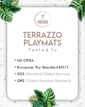 Terrazzo Playmat, Non-Toxic, Eco-Friendly, EVA-Foam, Puzzle Playmat (Brown), Extra Large, 180 centimeters x 120 centimeters