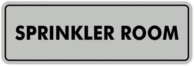 Signs ByLITA Standard Sprinkler Room Sign (Lt Gray) - Large