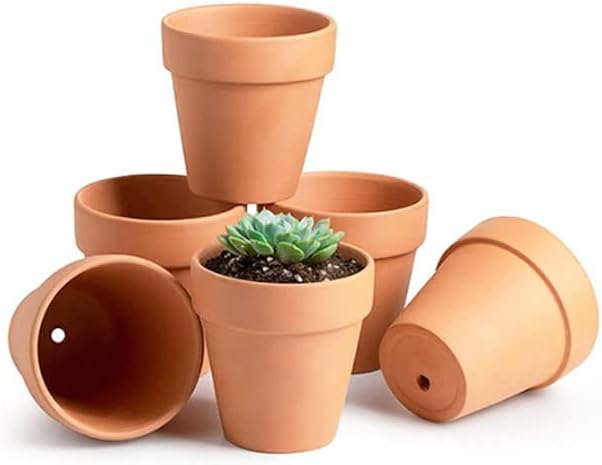 OLEEP Clay Pot - 21 Pack Large Terra Cotta Plant Pot with Drainage Hole, Clay Planters Pot, Terracotta Pot for Indoor Outdoor Plant (3.5 inch)