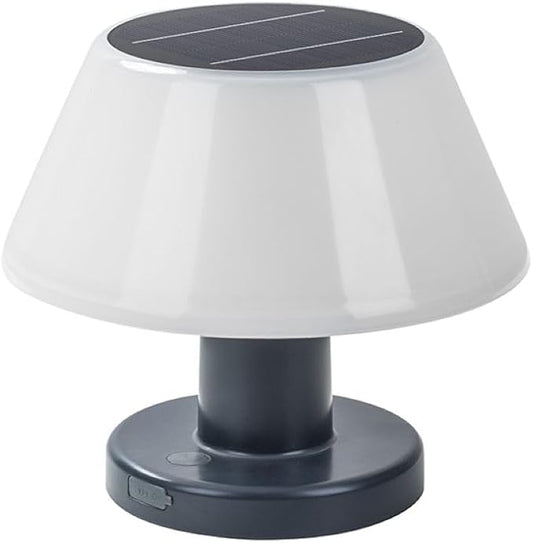 Solar Table Lamp Rechargeable Cordless - 4 Modes USB/Solar Charging Indoor Outdoor, IP54 Waterproof, 4000K Neutral White Light for Living Room/Garden/Study/Patio