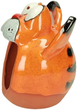 Ceramic Garden Decor - Cat Lawn Stake - Bird Feeder - Outdoor Statue - Perfect, Unique Gifts for Gardeners Woman, Men - Handmade, Frostproof