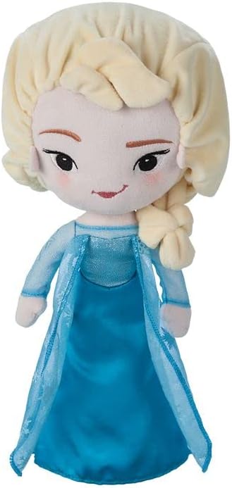 Disney Store Official Princess Plush Doll, Elsa from Frozen, Medium 14 Inches, Soft Plushy with Embroidered Features, Princess Toys for Girls, Disney Dolls, Stuffed Animals for Girls