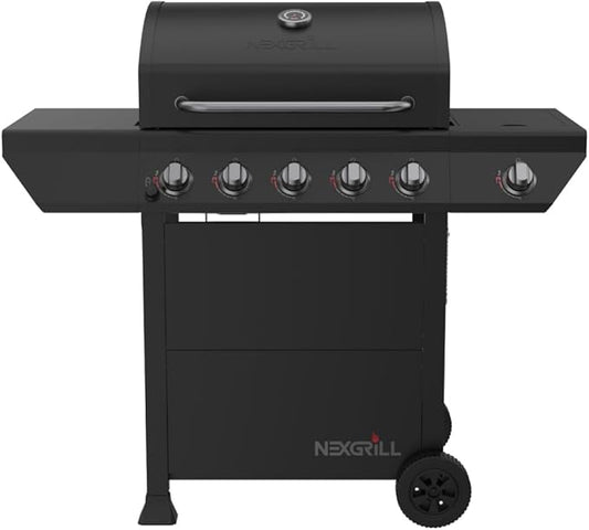 Nexgrill 5-Burner Gas Grill with Side Burner, 67,000 BTUs, 618 SQ. In. Cooking Area, Propane BBQ Grill with Stainless Steel Panel for Outdoor Cooking, Patios, and More - 720-1142