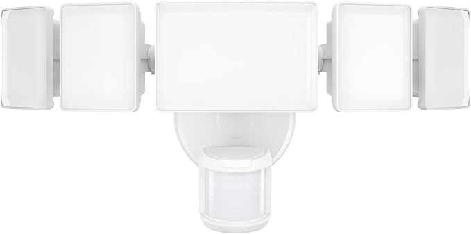 Olafus 100W Motion Sensor Outdoor Lights, 10000LM 6500K Daylight Flood Lights Outdoor Motion Sensor, Dusk to Dawn Outdoor Lighting, IP65 Waterproof Motion Detector Lights for Outside, White
