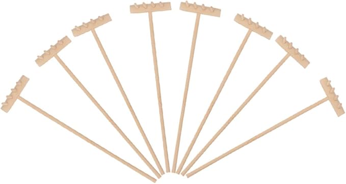 EXCEART Mini Rake Set - 24 Pcs Miniature Sand Garden Tools for Zen Meditation - Bamboo Smooth Toolkit for Kids Sand Tray
