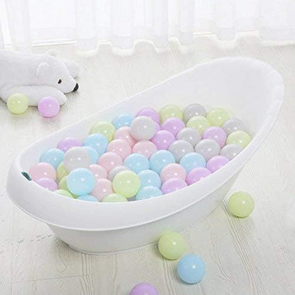 PlayMaty Ball Pit Balls - 2.75inches Plastic Phthalate & BPA Free Balls Crush Proof Stress Balls Swim Pit Fun Toy with Storage Bag for Baby Playhouse Birthday Party DecorationPack of 50