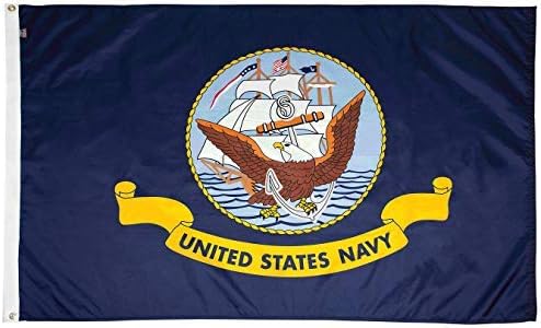 FlagSource U.S. Navy Nylon Military Flag, Made in The USA, 2x3'