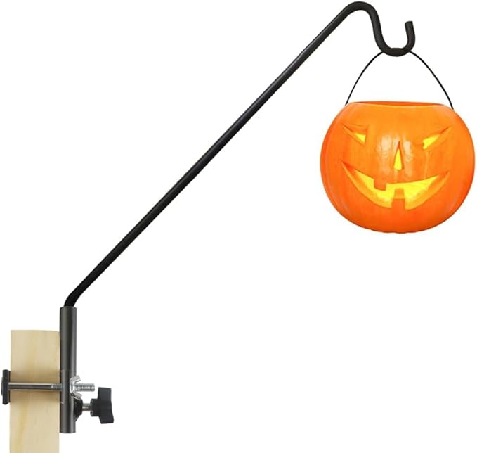 MIXXIDEA Extended Fence Deck Hook Rail Hook Heavy Duty Bird Feeder Hook, 360 Degree Rotary and Length Adjustable Plant Bracket for Bird Feeders, Planters, Suet Baskets, Lanterns, Wind Chimes and More