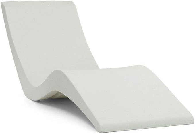 Aqua Outdoors - in-Pool Chaise Lounger - Inside Pool & Sun Shelf Lounge Chair - Designed for Water Depths Up to 9” - Compatible with All Types - Poolside & Sun Deck Tanning - White Granite