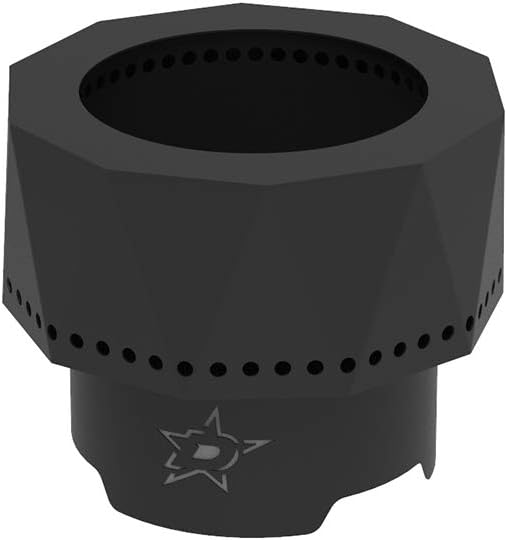 Blue Sky Outdoor Living NHL Dallas Stars Ridge Portable Steel Smokeless Fire Pit with Carrying Bag, Firewood and/or Wood Pellet Burning