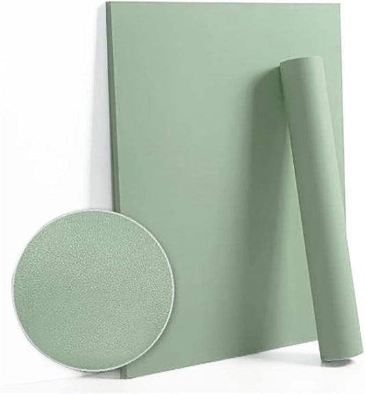 Dimoon 118"x15.7" Peppermint Light Green Peel and Stick Wallpaper Cyan Thicken Waterproof Contact Paper Solid Green Gray Wall Paper Self Adhesive Wallpaper Removable Shelf Drawer Liner Vinyl Roll
