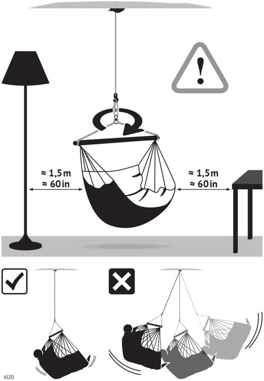 LA SIESTA® - XL King Domingo Hammock Swing Chair - Weather & Tear Resistant Hanging Hammock Chair - Indoor Outdoor Hammock Chair Swing - Hanging Chair for Patio Porch Bedroom - Max 355 Lbs, Cedar