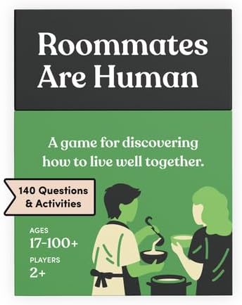 Roommates are Human | 140 Conversation Cards to Help You Get to Know Your Roommates | A Card Game for Discovering How to Live Well Together | Relationship Card Game for 2+ Players