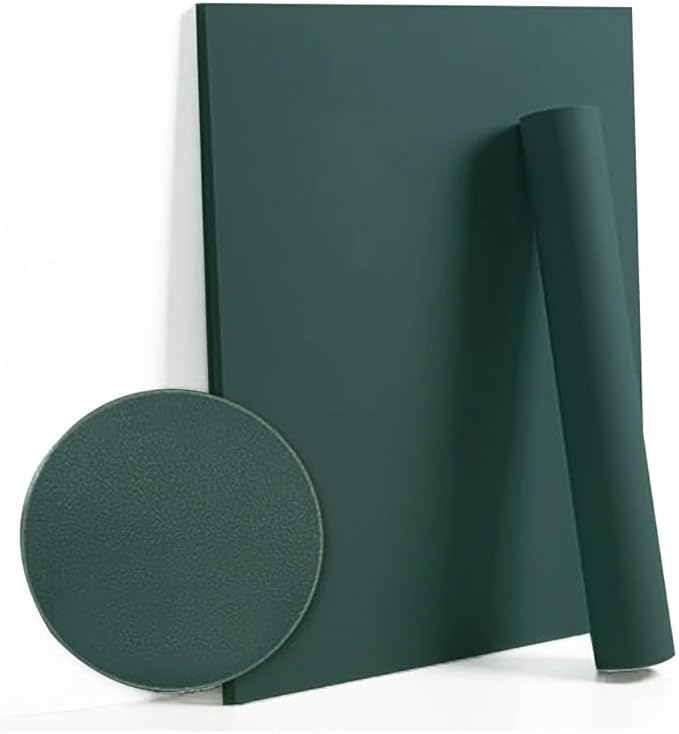 Dimoon 236''x17.7'' Green Peel and Stick Wallpaper Contact Paper Modern Self Adhesive Wall Paper Removable Renter Friendly Textured Solid Color Shelf Cabinet Vinyl Roll (236''x17.7'',Palegreen)