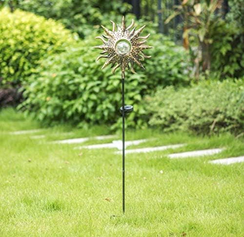 TAKE ME Sun Solar Lights Garden Outdoor Waterproof Metal Decorative Stakes for Patio Yard Walkway LawnPatio Mothers Day Gifts Mom Wife Grandma (Sun)