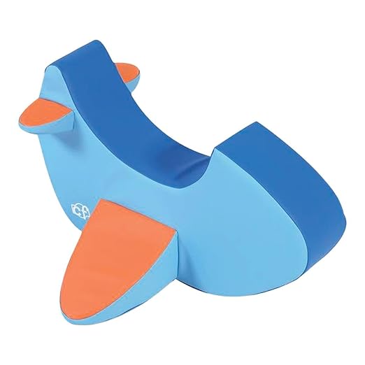 Children's Factory Rocking Airplane,Ride-On Foam Rocker for Toddlers, Playroom, Daycare, Preschool Indoor Playground