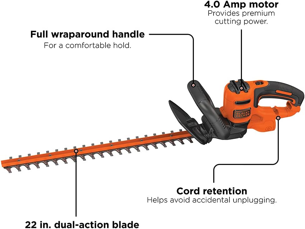 BLACK+DECKER BEHT350FF 22" Electric Hedge Trimmer