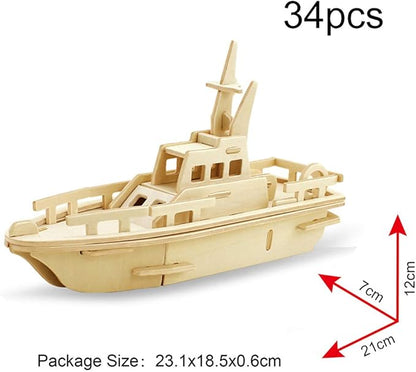Georgie Porgy 3D Wooden Puzzles, DIY Models Kits for Kids, Dinosaur Animal Airplane Car Woodcraft Construction Toy DIY Projects (Airplanes Off-Road Vehicle Cars Yacht)