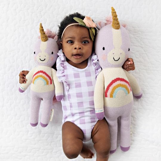 cuddle + kind Zoe The Unicorn Regular 20" Hand-Knit Doll – 1 Doll = 10 Meals, Fair Trade, Heirloom Quality, Handcrafted in Peru, 100% Cotton Yarn
